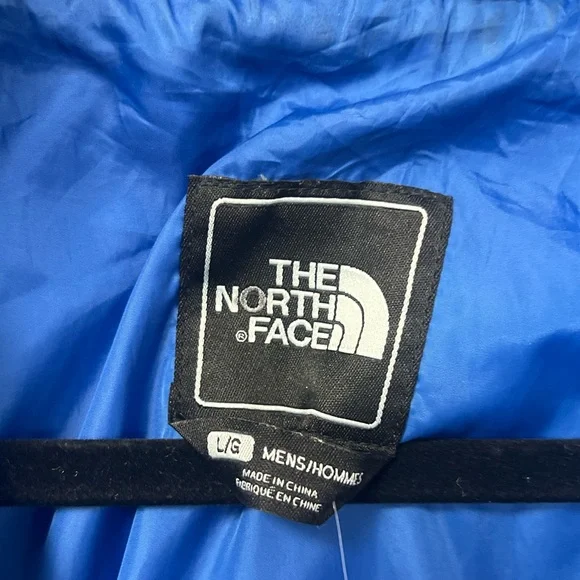 The North Face Zip Up Long Sleeve Puffer Winter Jacket Royal Blue Size Large